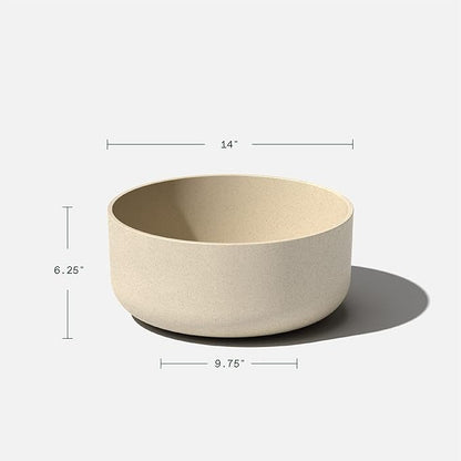 Veradek Mason Series Kona Bowl Planter - Round Planter for Indoor or Outdoor Tabletop/Balcony | Durable Plastic-Stone Composite Material | Modern Décor for Flowers, Succulents, Small Plants