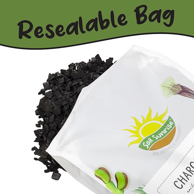 Soil Sunrise Horticultural Charcoal for Indoor Plants (30 Quarts) Hardwood Soil Additive for Orchids, Terrariums, and Gardening