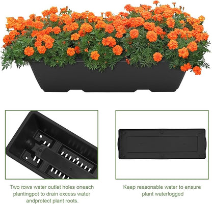 5 Tier Vertical Raised Garden Bed Planter Box, Vertical Raised Bed with Drainage Holes for Indoor Outdoor Herbs Flowers Vegetables Plants, Black