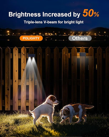 Solar Fence Lights Outdoor Waterproof LED Spot Lens for Step, Wall, Deck, Patio, Yard, Rail, Garage, Pool, Stair, Walkway, Garden Landscaping Enhanced Security Easy Install Cool White 16 pack