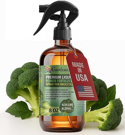 Liquid Power Broccoli Fertilizer Spray – Ready-to-Use Liquid Plant Food Mist for Broccoli – Premixed, Easy Application – Fast-Acting Formula for Growth, Roots & Yield – Indoor & Outdoor Use – 8 oz