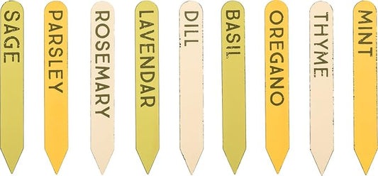 Herb Garden Plant Labels - Tin Herb Markers - Set of 9