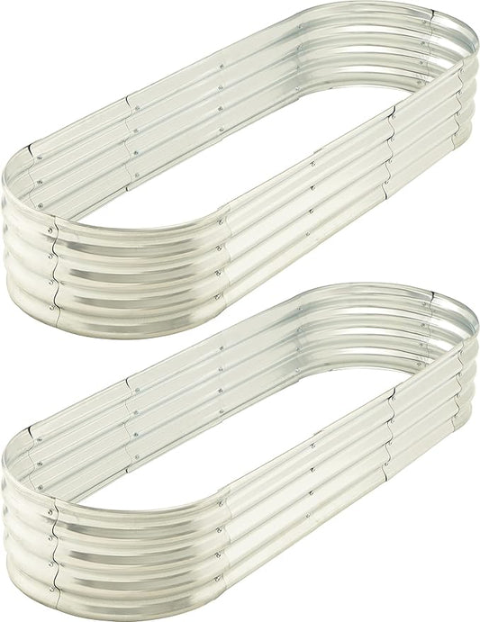 6 ft x 2 ft Raised Garden Bed Metal Elevated Planter for Vegetable Flower Herb (2pk)
