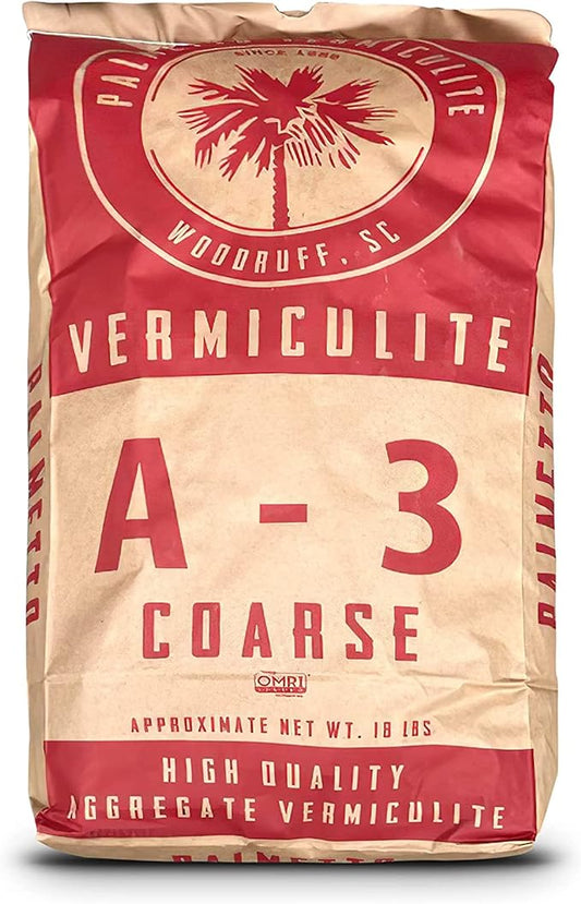 Palmetto A3 Coarse Vermiculite Potting Soil Mix for Planting, 4 Cu Ft, 18 Lbs