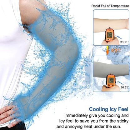 beister 3/6 Pairs UV Cooling Arm Sleeves Sun Protection Unisex for Sports, Cycling, Golf, Running
