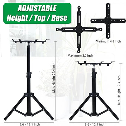 Adjustable Plant Risers for Inside Pots, 12-22" Rise Planter Inserts for Large Pots, Planter Lift Stand Pot Filler Plant for Indoor Outdoor Tall Taper Planters Containers (4.3-8.6" Top and Base)