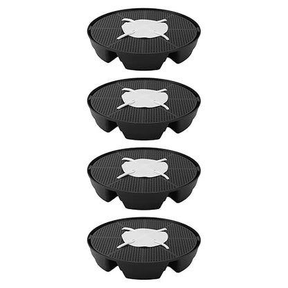 4pcs Auto Plant Watering Devices, Plastic Self-Watering Base with Cotton Fabric & Rope Automatic Autopots Water Planter Saucer Stand Trays for Greenhouse Indoors Grow Tents Grow Bags Accessories