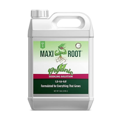 Organic Seedling Fertilizer 1 Gal, CDFA Organic Registered. Plant Care Fertilizer for Vegetable Gardens Like Tomato, Cucumber, Beans, Carrots and All Other Plants