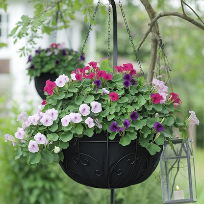 hehimhis 4Pcs 14 Inch Round Non-Woven Planter Basket Liner, Hanging Basket Fabric Liners Coco Fiber Liner Replacement for Hanging Flower Pot (4, 14inch)