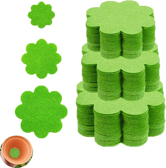 60 Pack Plant Pot Hole Pads Fiber Fabric Instead of Mesh Pad Drainage Hole Cover Pad Fine Filter Non Dirt Bottom Screen Layer Stopper to Prevent Soil Loss Planters Pots Watering
