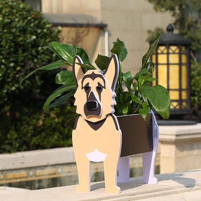 German Shepherd Gifts,German Shepherd Dog Planter Plant Pot,Cute Dog Flower Pots for Outdoor Garden Decoration,Birthday Gifts for Women,Office Home Decor Small German Shepherd