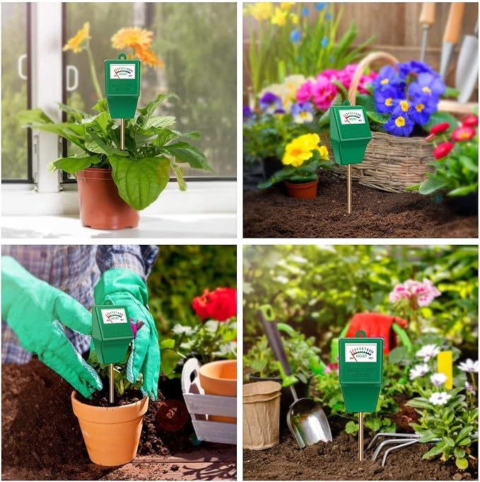 Soil Moisture Meter,Long Probe Plant Hygrometer Moisture Sensor Plant Water Monitor for Potted Plants,Garden,Farm, Lawn(No Battery Needed)