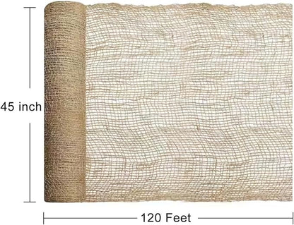 Agfabric Natural Jute Erosion Control 45''x120', Jute Netting Roll - 45" Wide x120 Feet Long Soil Saver Mesh Blanket