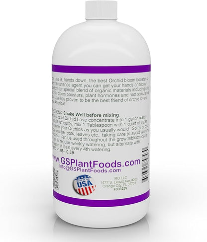 Orchid Love- The World's Greatest Orchid Food!(Net 32 fl oz. concentrate: yields 16 to 32 gallons)