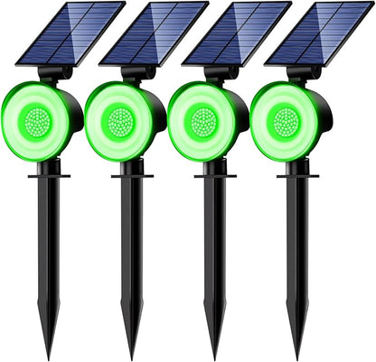 nipify 4 Pack Solar Lights Outdoor Waterproof, 53 LED Solar Spot Lights with 3 Modes Landscape Spotlights for Outside Garden Yard Trees