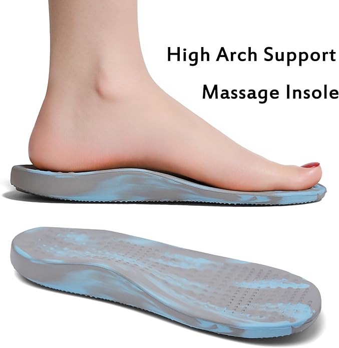 Women Men Orthopedic Clogs Arch Support Garden Shoes Sandals Slippers with Plantar Fasciitis Insoles