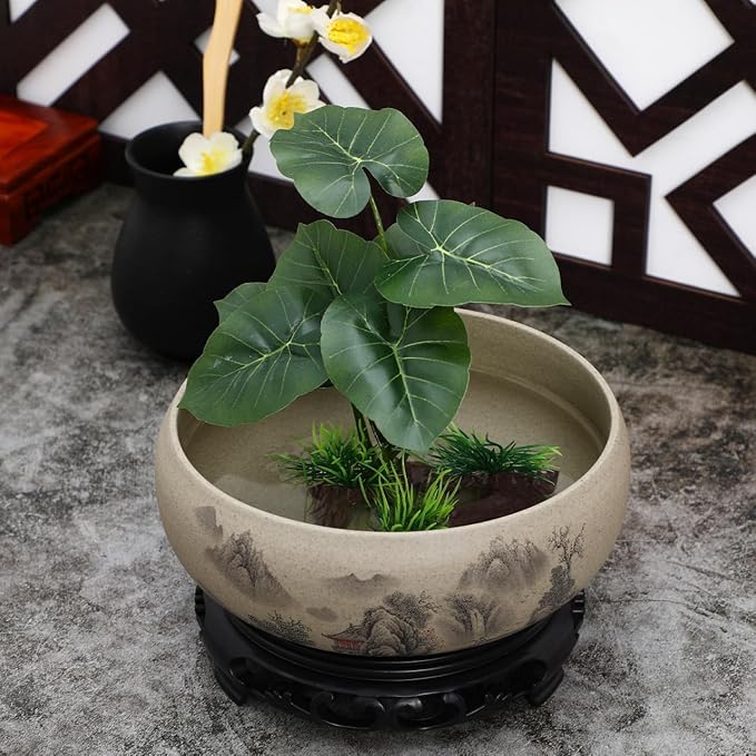 1 Set Blue and White Porcelain Lotus Pot Decorative Flowerpot Hydroponic Container Ceramic Planter Ceramic Flowerpot Ceramic Succulent Pots Water Plants Planter Flowers Pot