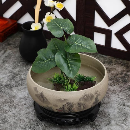 1 Set Blue and White Porcelain Lotus Pot Decorative Flowerpot Hydroponic Container Ceramic Planter Ceramic Flowerpot Ceramic Succulent Pots Water Plants Planter Flowers Pot