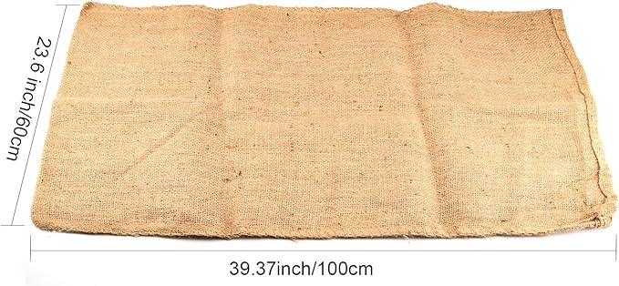 KEILEOHO 8 Pack 40 X 24 Inch Large Burlap Bags, Large Burlap Sacks for Gardening, Planting Growing Bag, Potato Bags