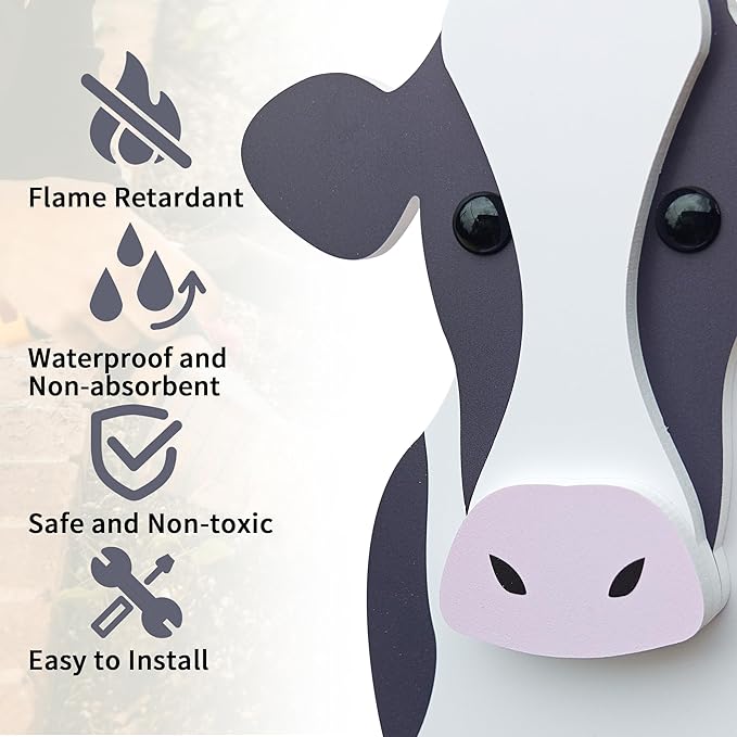 Dairy Cow Planter, Cute Animal Shape Flower Planters, Plant Pots for Indoor/Outdoor Garden Decor, Unique Gifts/Souvenirs for Pet Lovers