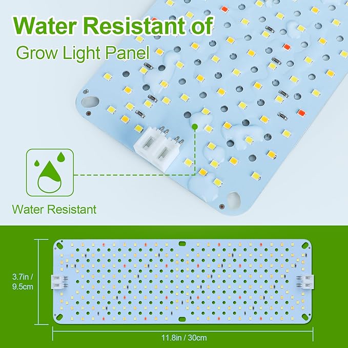 6Pack Panel Grow Lights for Indoor Plants, Seed Starting, Vegetables, Pot Plants, Bonsai with Timer, Ultra-Thin Under Cabinet & Shelf Full Spectrum LED Plant Growing Lamps, Multi-Panels Free Connect