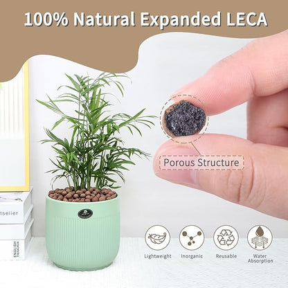 2.2LB Leca Clay Pebbles for Plants, Expanded Leca Balls for Indoor Plants, Orchid Potting Mix, Soil Amendment, Drainage, Easy Reusability, 4-16mm