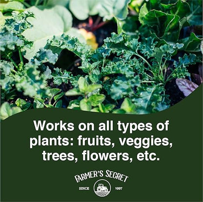 Farmer's Secret Spring Booster Fertilizer (8oz) - Super Concentrated 8-16-8 Formula - Formulated for Spring Application on All Types of Plants - Perfect Blend of Nutrients for Early Season Development