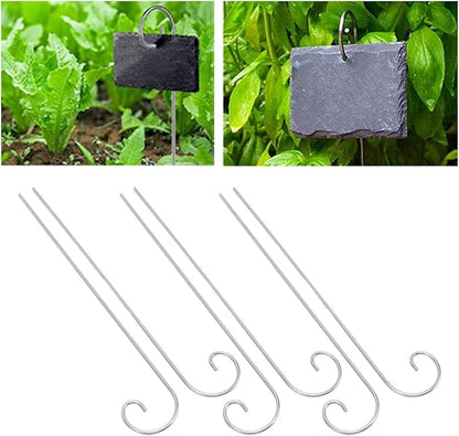 30PCS Plant Label Hooks for Outdoor Plants, Stainless Steel Plant Label Hooks Holder Garden Markers Stake Plant Sign Stake Rustproof Garden Tag Holder for Flower Pot Bonsai 200mm
