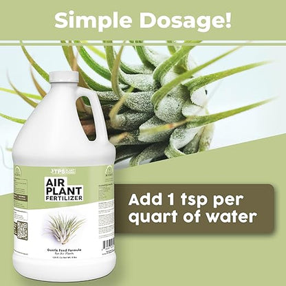 TPS NUTRIENTS Air Plant Fertilizer for All Tillandsia Air Plants, Use As Foliar Spray or for Soaking, Liquid Plant Food, 1 Gallon (128 oz)