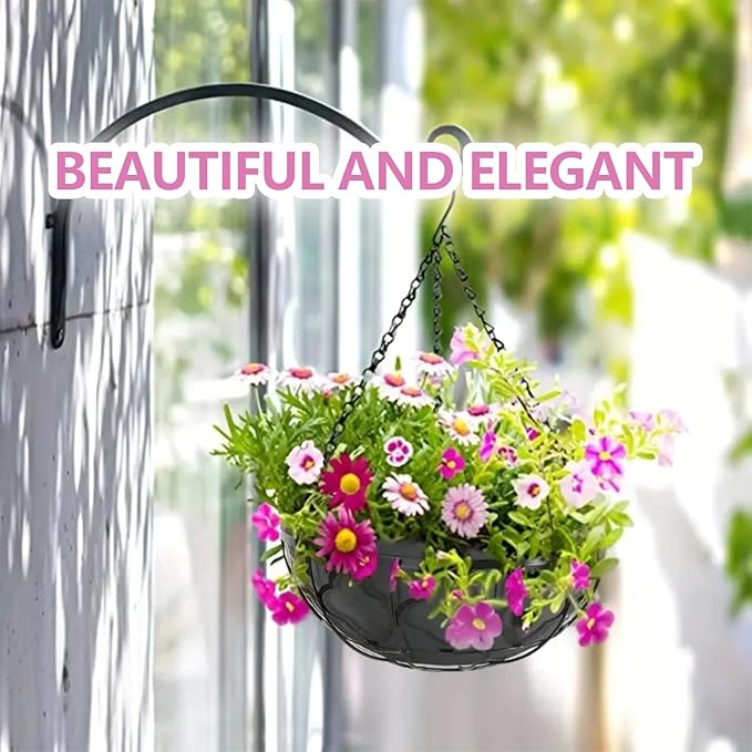 4-Pack Durable Round Fabric Planter Basket Liners – Long-Lasting Hanging Basket Liners, Coco Fiber Alternative for Flower Baskets, Bird Nesting Prevention (16inch)