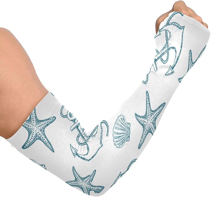 Wamika Gardening Sleeves Spring Globe Daisy Flowers Farm Sun Protective Arm Sleeves with Tumb Hole