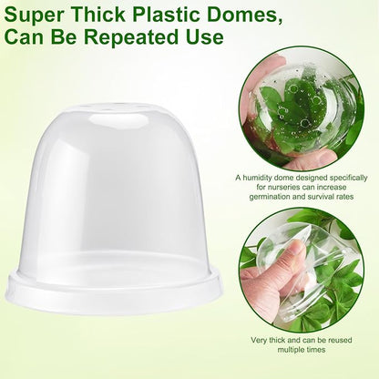 36 Set 3.15 Inch Peat Pots Plant Starters for Seedling with Humidity Dome,Herb Seed Starter Pots Kits, Garden Germination Nursery Pot wit 36 Plant Labels, 2 Transplant Tools.