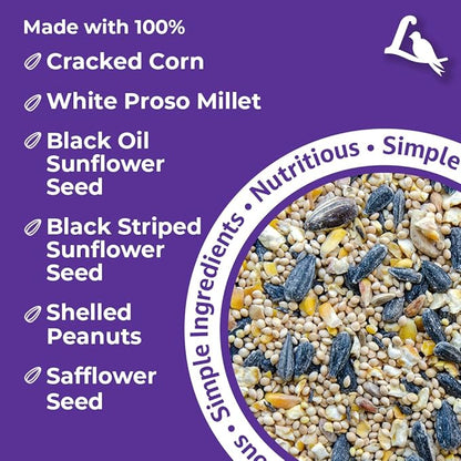 Lyric Wild Bird Mix - Includes Corn, Nuts, and Wild Bird Seed for Outside Feeders, Attracts Doves, Jays and Many More, 40 lb Bag