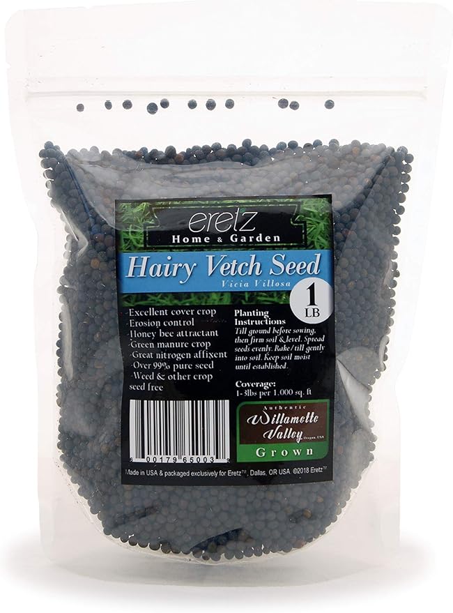 Hairy Vetch Legume Seed by Eretz - Willamette Valley, Oregon Grown (1lb)
