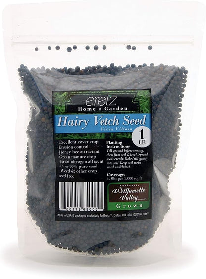 Hairy Vetch Legume Seed by Eretz - Willamette Valley, Oregon Grown (1lb)