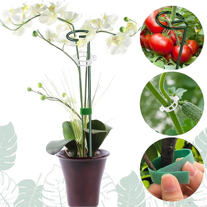 6 Pack 24 Inch Plant Support Stakes,Extendable Plant Stakes,Orchid Sticks with Clips for Indoor Outdoor,Garden Stakes for Plant,Tomato,Vegetables,Monstera.Plant Support Stakes for Two Sizes12 or 24 In
