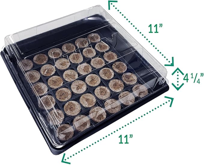 Jiffy Plant Germination Kit - Seed Starter Tray with Lettuce Seeds, 36 Cell, 2 Pack - Plastic