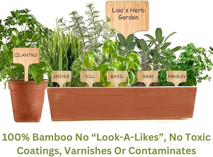 25 Pack 12" Extra Tall Plant Labels Large Garden Markers Plant Name Tags for Flowers, Herbs, Vegatables, Seeds, Bulbs Easy to See Larger Writing Area with Full Size Marker