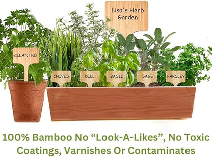 25 Pack 12" Extra Tall Plant Labels Large Garden Markers Plant Name Tags for Flowers, Herbs, Vegatables, Seeds, Bulbs Easy to See Larger Writing Area with Full Size Marker
