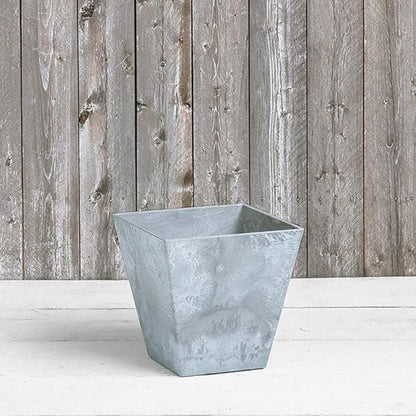 Root & Vessel, ArtStone 35120 Ella Square Planter, Grey, 12-Inch