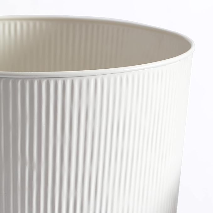 Metal Planters with Stand - Set of 2, White (PL-WHT-SET-3003)