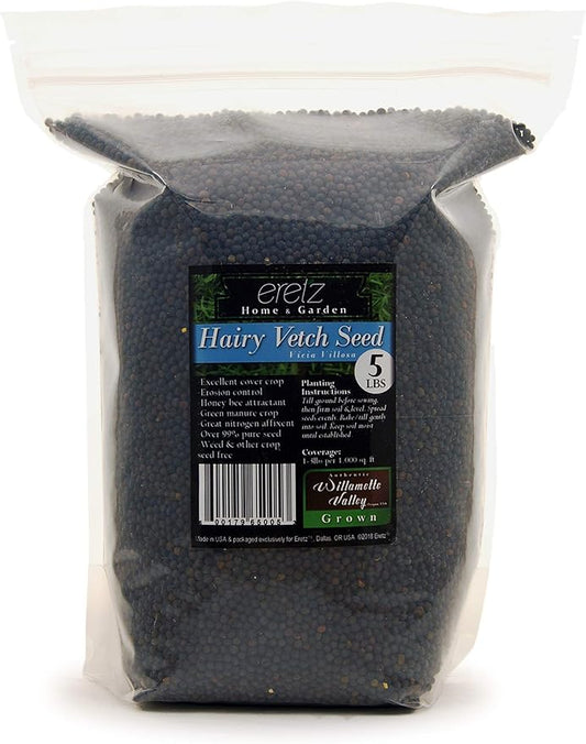 Hairy Vetch Legume Seed by Eretz - Willamette Valley, Oregon Grown (5lb)
