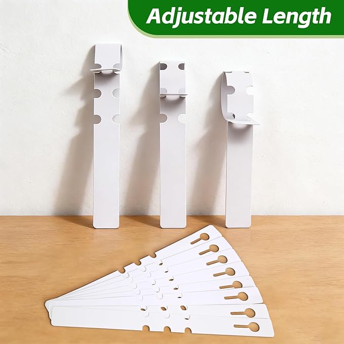 200PCS Plastic Plant Labels Tree Tags, Wrap Around Hanging Plant Tags and Labels for Outdoor Plants Waterproof, Garden Markers for Seedlings with Permanent Marker Pen (White)