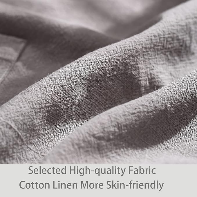 Soft Cotton Linen Apron for Women - Non-tie Cross Back Apron with Pockets, Great for Florist and Kitchen