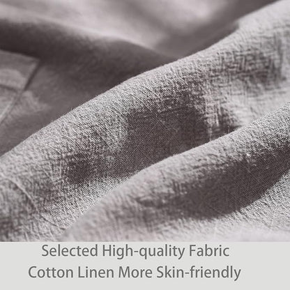 Soft Cotton Linen Apron for Women - Non-tie Cross Back Apron with Pockets, Great for Florist and Kitchen