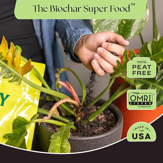 Rosy Soil Plant Food - Microbially Active Fertilizer for Houseplants, Herbs, Flowers – Enriched with Biochar, Kelp, and Worm Castings – Organic Food for Healthy Growth – 4 Quarts