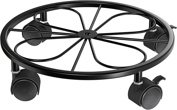 1 Pack Rolling Plant Stands with Wheels - 10.24" Plant Caddy, 360 °Rotatable and Lockable Plant Rollers, 80LB Weight Capacity, Plant Dolly for Moving Plant Wine Barrels Heavy Objects.