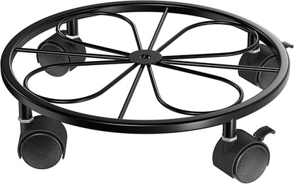 1 Pack Rolling Plant Stands with Wheels - 10.24" Plant Caddy, 360 °Rotatable and Lockable Plant Rollers, 80LB Weight Capacity, Plant Dolly for Moving Plant Wine Barrels Heavy Objects.