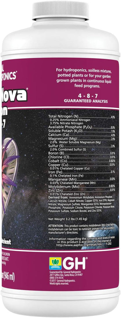 General Hydroponics GH1632 Flora Nova Bloom, Quart, 1