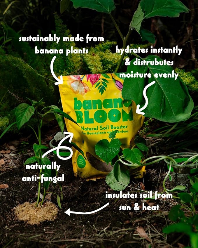 Banana Bloom – Sustainable Banana Fiber | Alternative to Coco Coir & Peat | Perfect for Tropical Houseplants | Better Water Retention for Gardens | 1 lb Bag